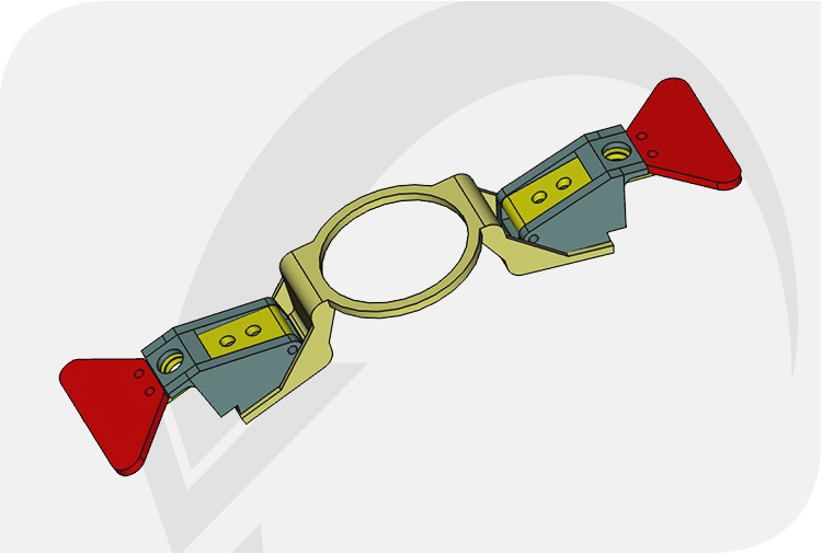 3D model paddle shift actuation system sequential race gearboxes